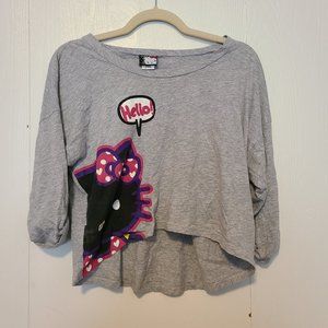 Hello Kitty half sleeve crop top